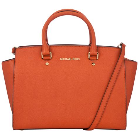 michael michael kors selma large tote bag orange|Michael Kors selma crossbody.